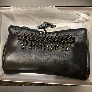 Jimmy Choo black sparkly clutch